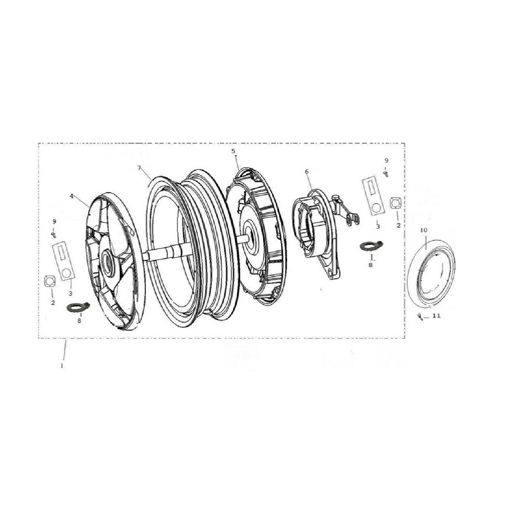 KUBA K-16 ARKA JANT ve MOTOR #KM 39071
